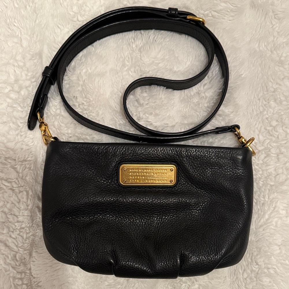 Marc by Marc Jacobs Black Leather Percy Crossbody Bag